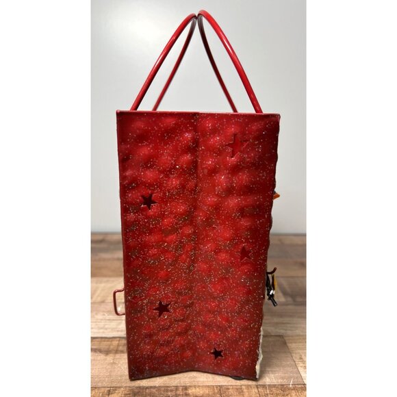 Decorative Holiday Metal Candle Holder With Snowman Design - Picture 2 of 7